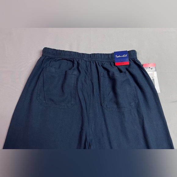 Splendid Cropped Leg Wide Leg Linen Pants NWT Size Medium - Picture 3 of 4